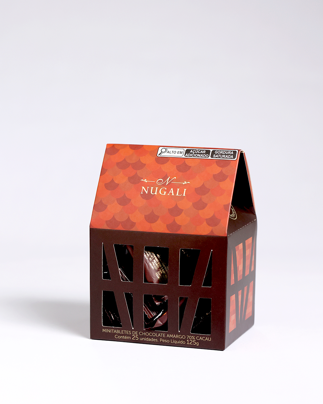 A Caixinha Enxaimel Chocolate Amargo contém 25 mini tabletes do