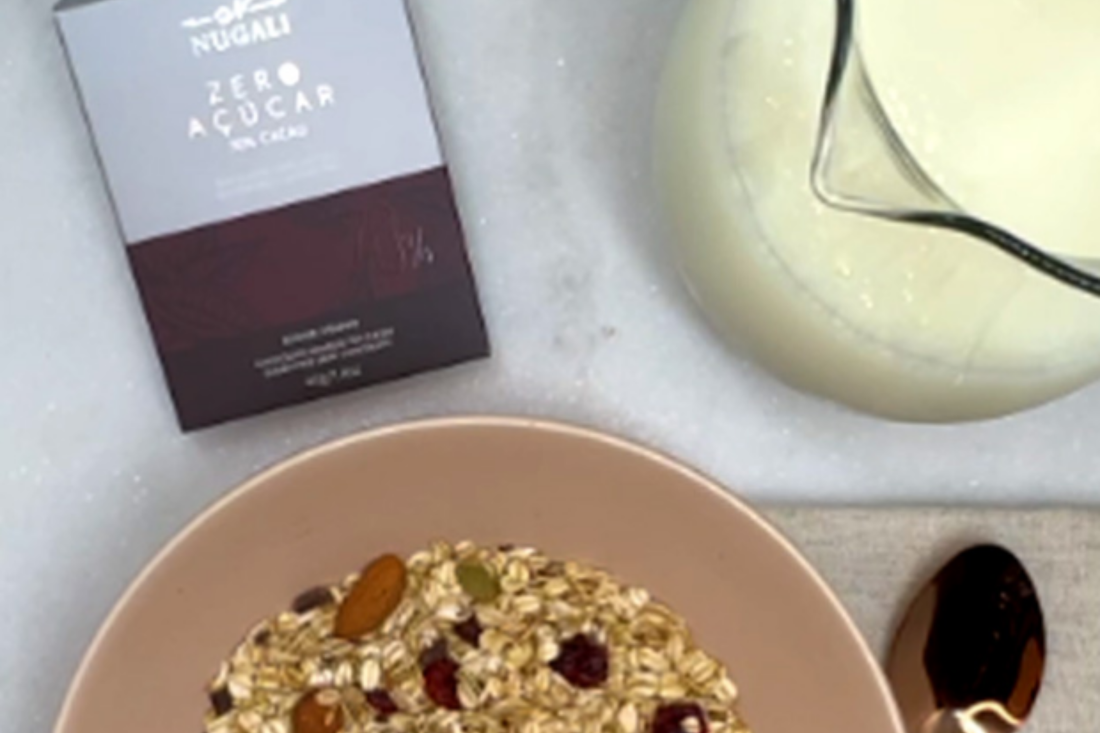 Granola com chocolate sem açúcar