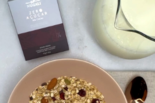 Granola com chocolate sem açúcar