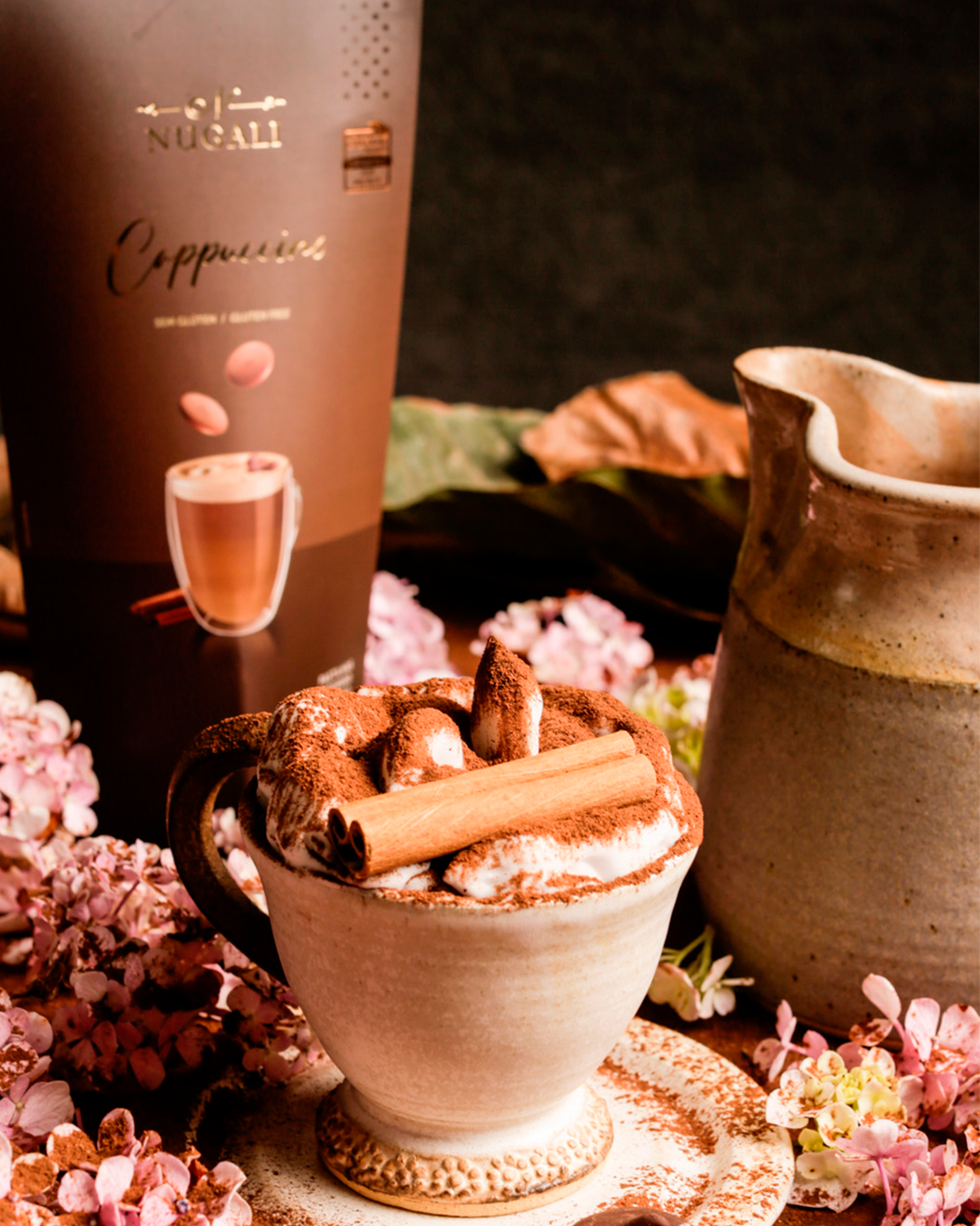 Cappuccino Nugali cremoso e premiado, feito com chocolate ao leite, café e toque de baunilha e canela.