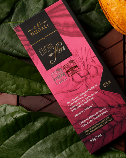 Chocolate premiado, proporcionando uma experiência sensorial única de sabor exótico.