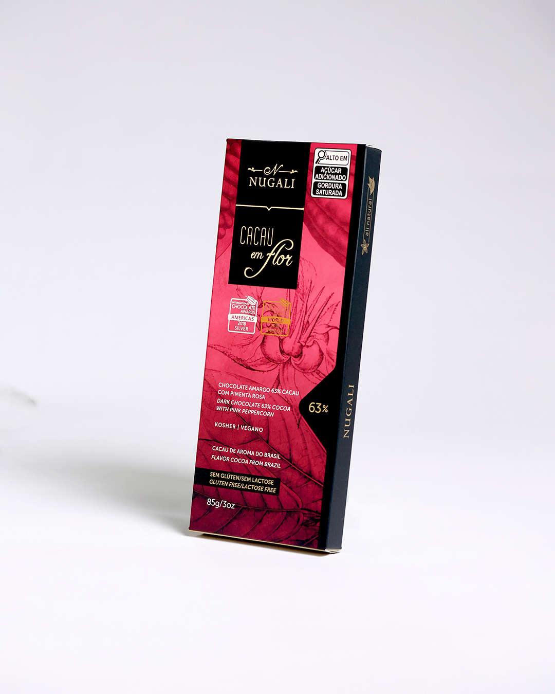 Chocolate premiado, proporcionando uma experiência sensorial única de sabor exótico.