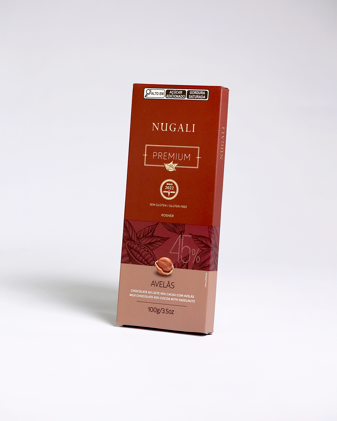 Chocolate Nugali com avelãs, sabor e crocância premium