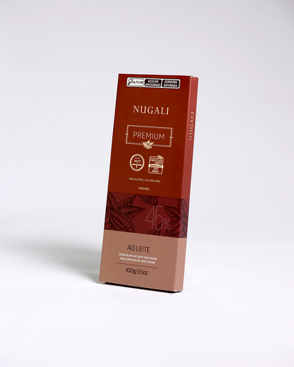 Chocolate ao leite premiado como o melhor das Américas. Mais cacau e menos açúcar, chocolate de verdade.