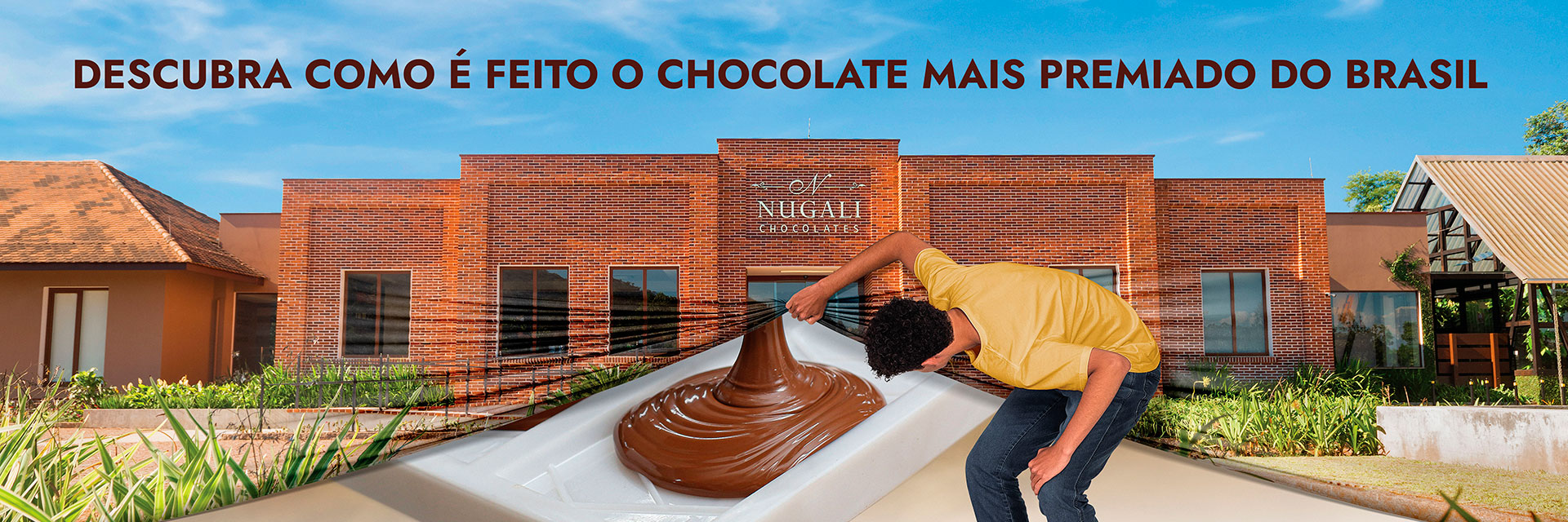 Descubra como é feito o chocolate mais premiado do Brasil. Tour interativo fábrica de chocolate Nugali